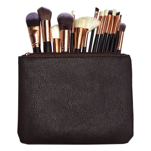 15Pcs Soft Makeup Brush Set, Synthetic-Wool, Timber Handles