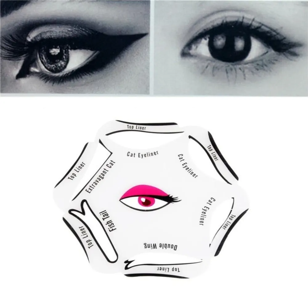 6 in 1 Eyeliner Stencil - Optional Black Eyeliner