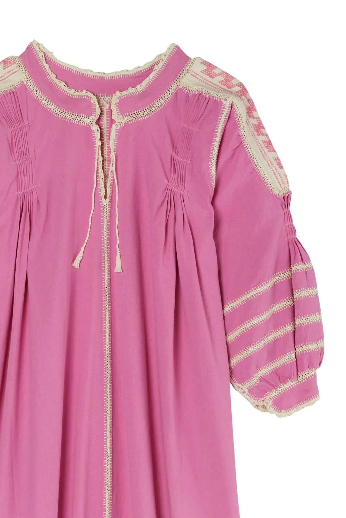 Amorcita Mexican Dress - Long Sleeve - Pink