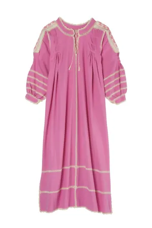 Amorcita Mexican Dress - Long Sleeve - Pink