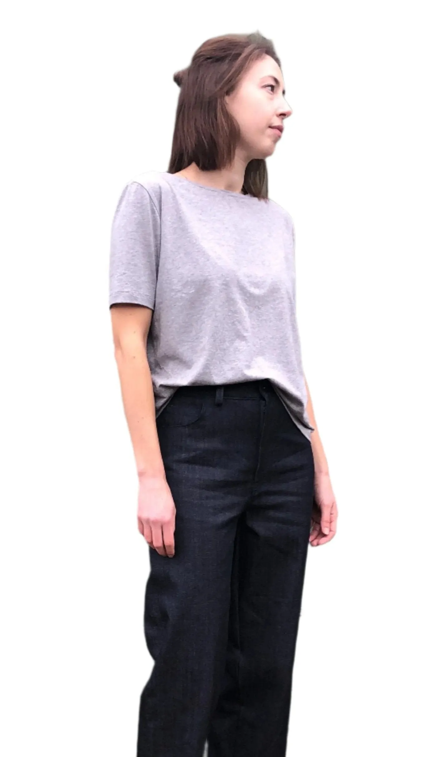 Boxy Fit SS Organic Cotton/ Bamboo T-Shirt in Grey