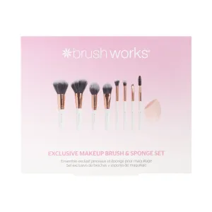 Brushworks Exclusive Makeup Brush & Sponge Set