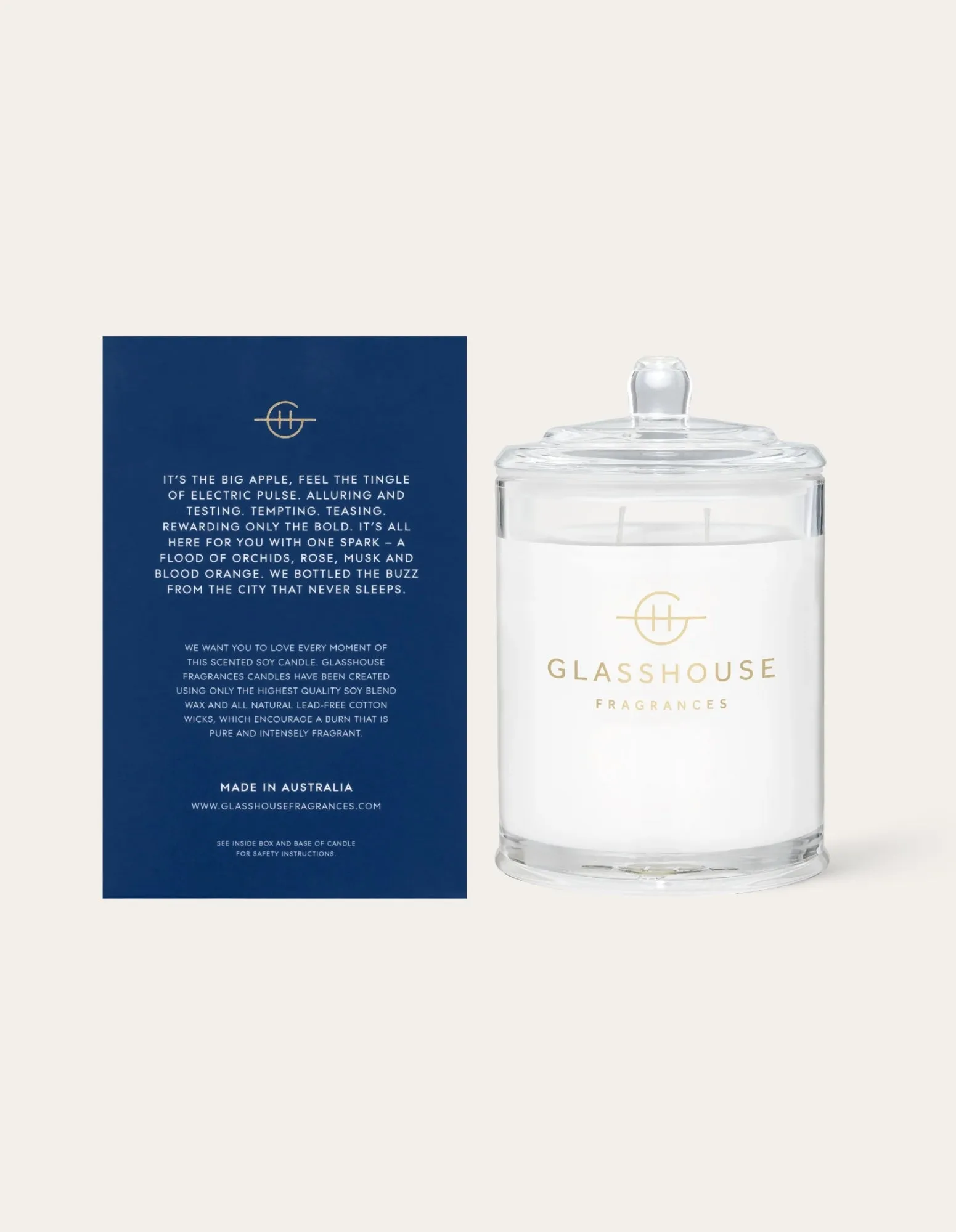 Candle 380g - I'll Take Manhattan - Glasshouse Fragrances