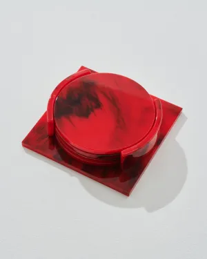 Coaster Set in Red