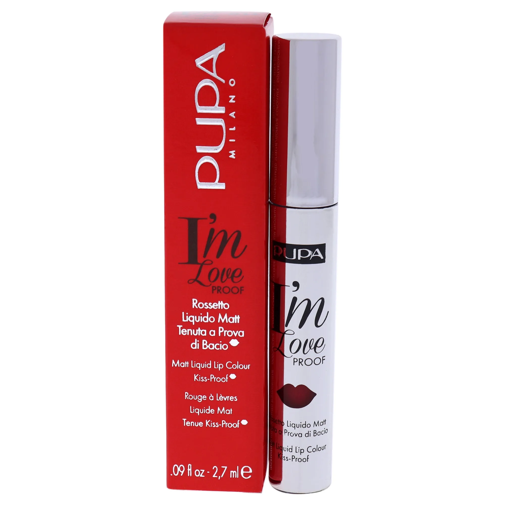 I Am Love Proof Matt Liquid Lip Color - 011 Kiss Me Red by Pupa Milano for Women - 0.09 oz Lipstick