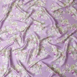 Lavender Whisper Satin Fabric: A Gentle Embrace - D17628