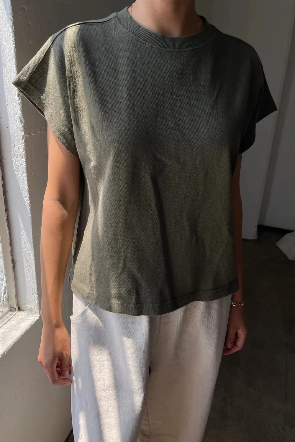 Le Bon Shoppe Jeanne Olive Green T-Shirt