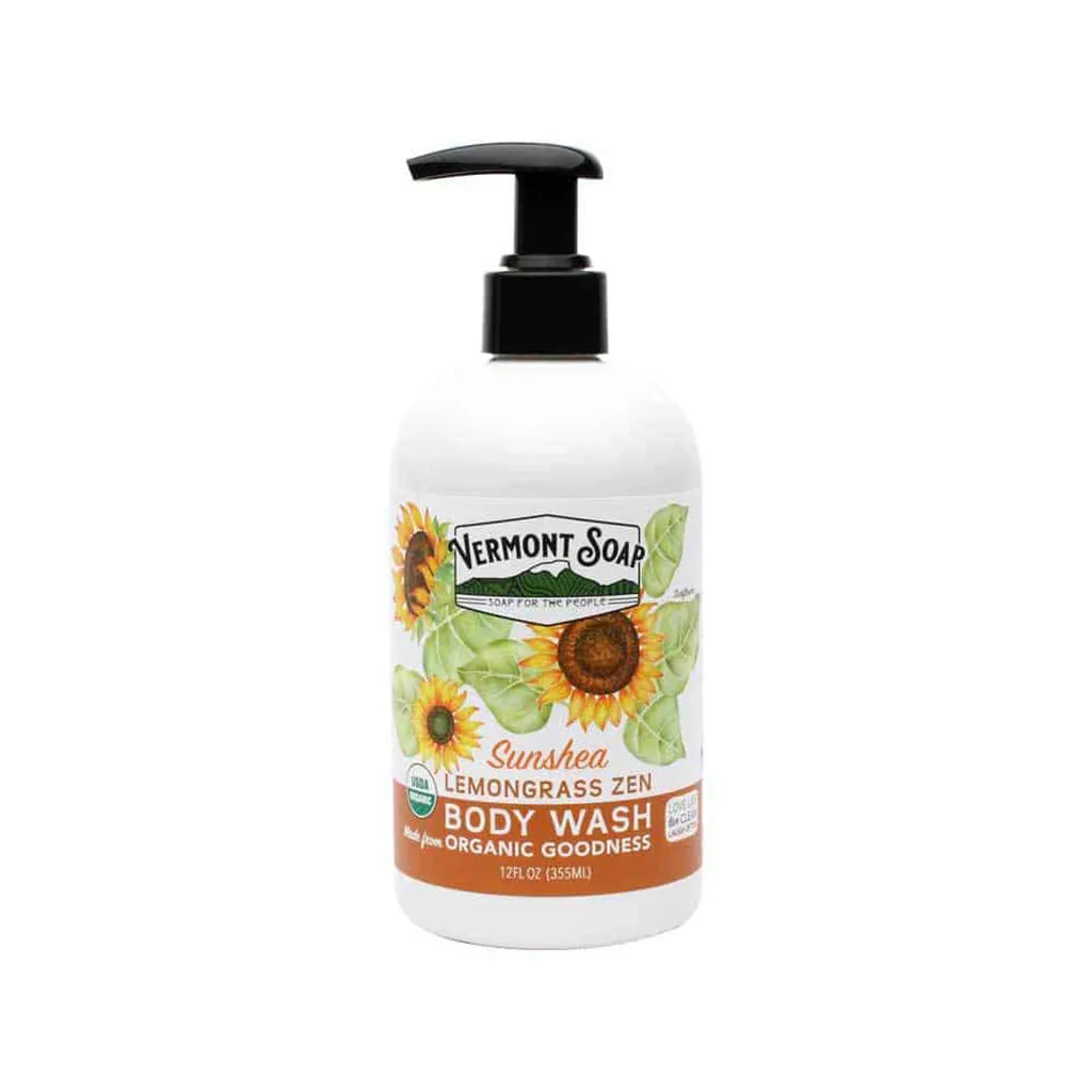 Lemongrass Zen Organic Body Wash - Vermont Soap