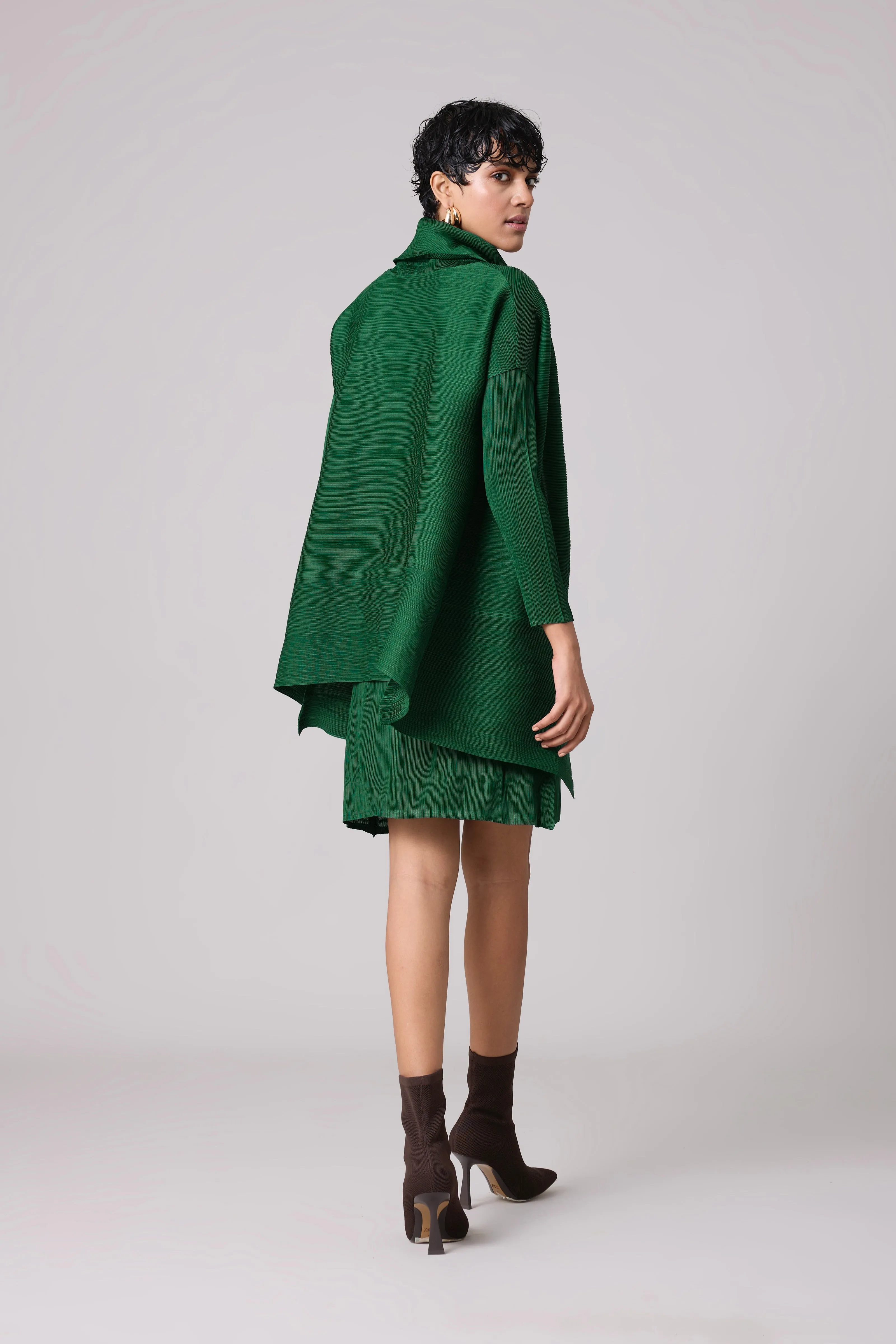 Morgan Overlay Dress - Dark Green