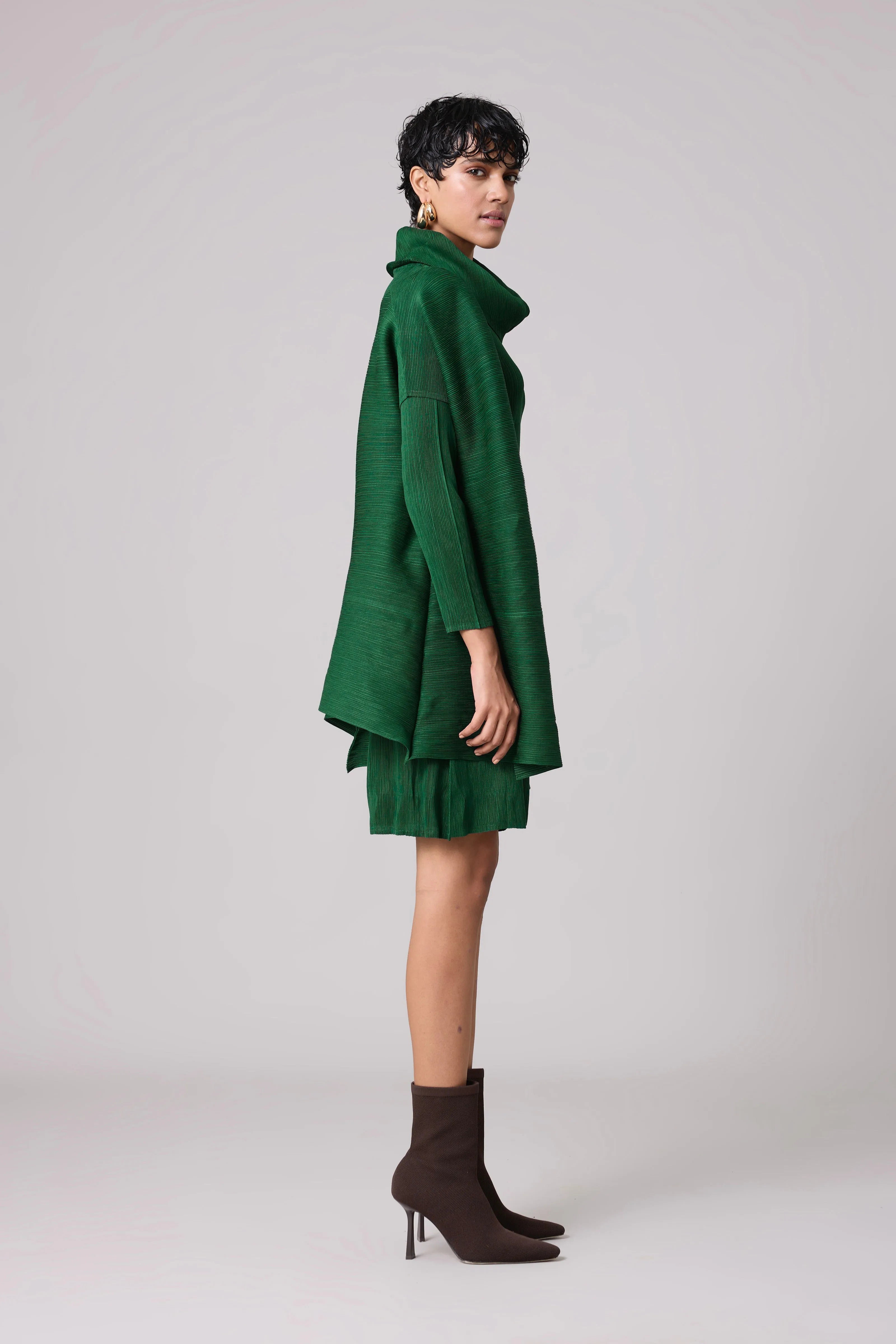 Morgan Overlay Dress - Dark Green