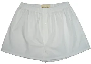 Organic Cotton Poplin Boxer in White