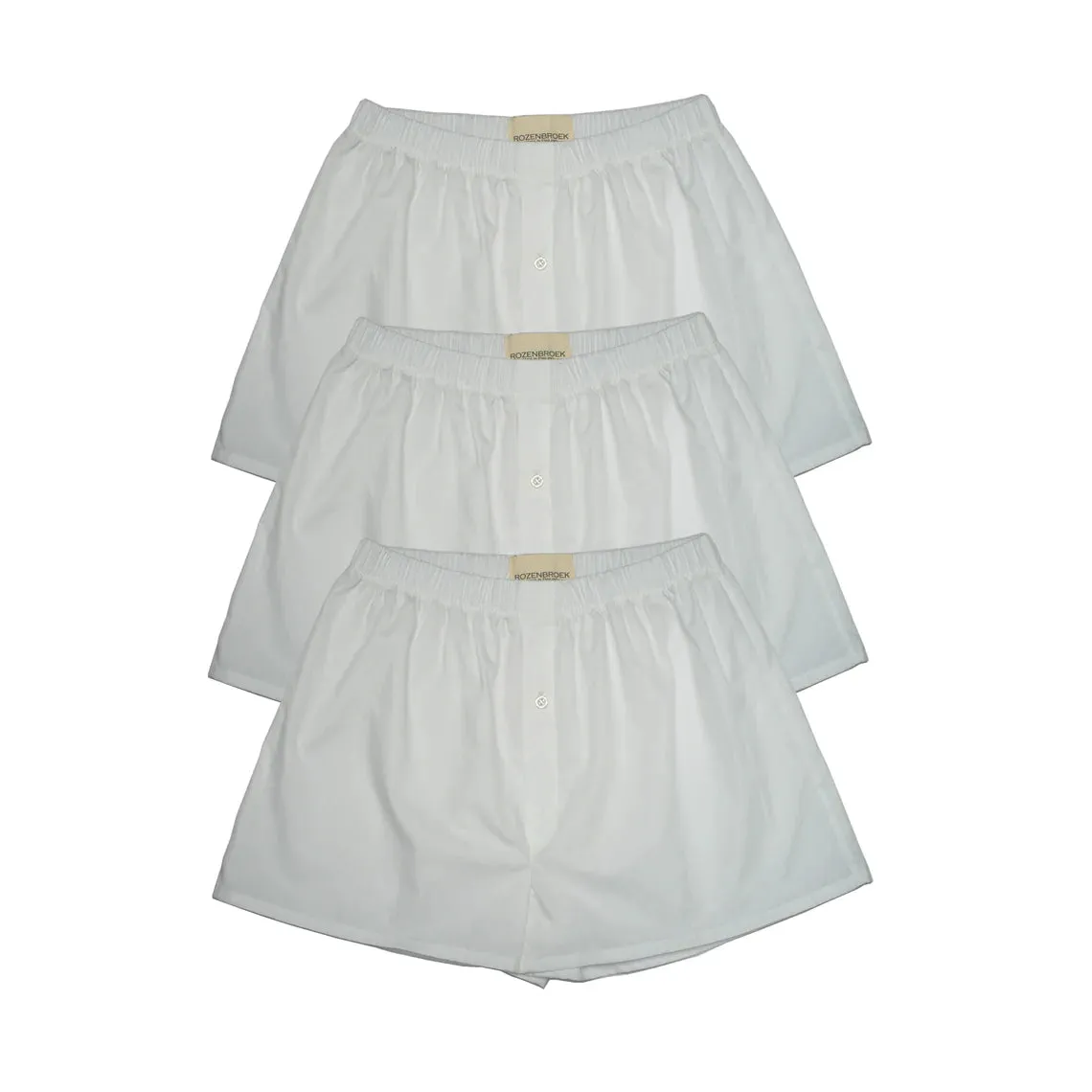 Organic Cotton Poplin Boxer in White