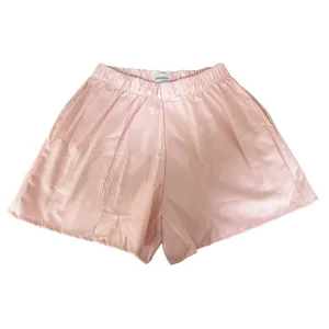 Organic poplin shorts in pink