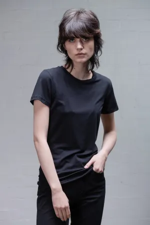 Organic Short Sleeve Bamboo T-Shirt in Black