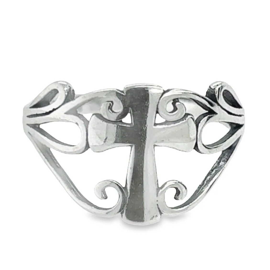 R9045 Cross CZ Ring