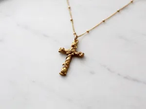 Rose Cross Necklace