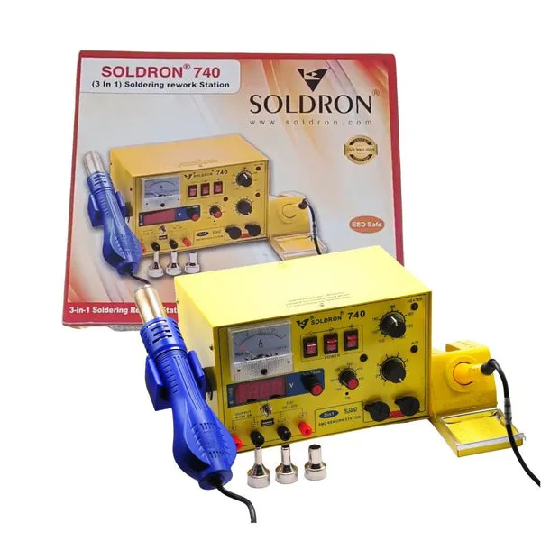 SOLDRON SL 740 3-IN-1 HOT AIR AND SOLDERING STATION