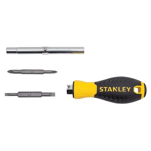 STANLEY 6-Way Quick Change Screwdriver (Yellow and Black) STHT68012-8