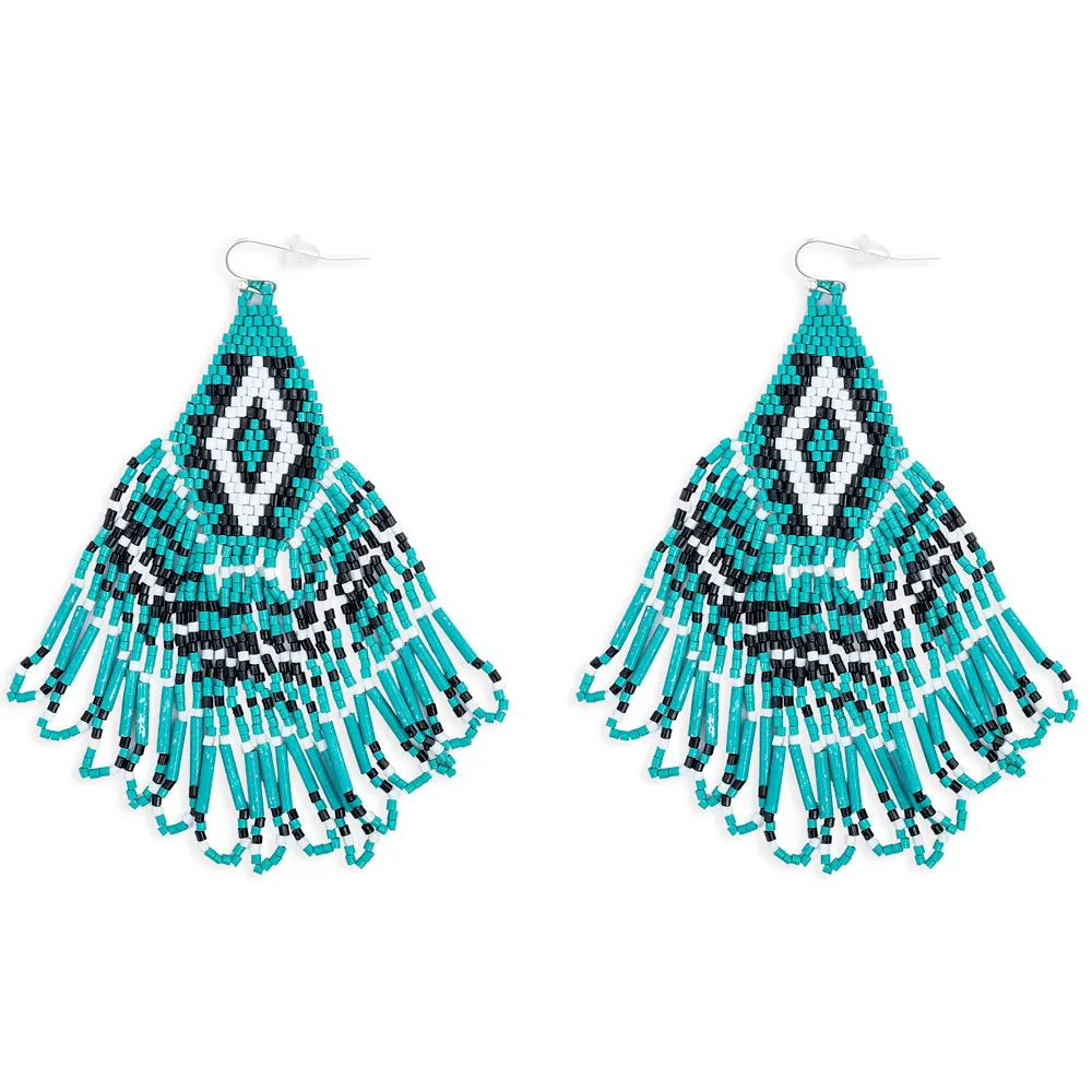 Streaming Light Earrings In Turquoise