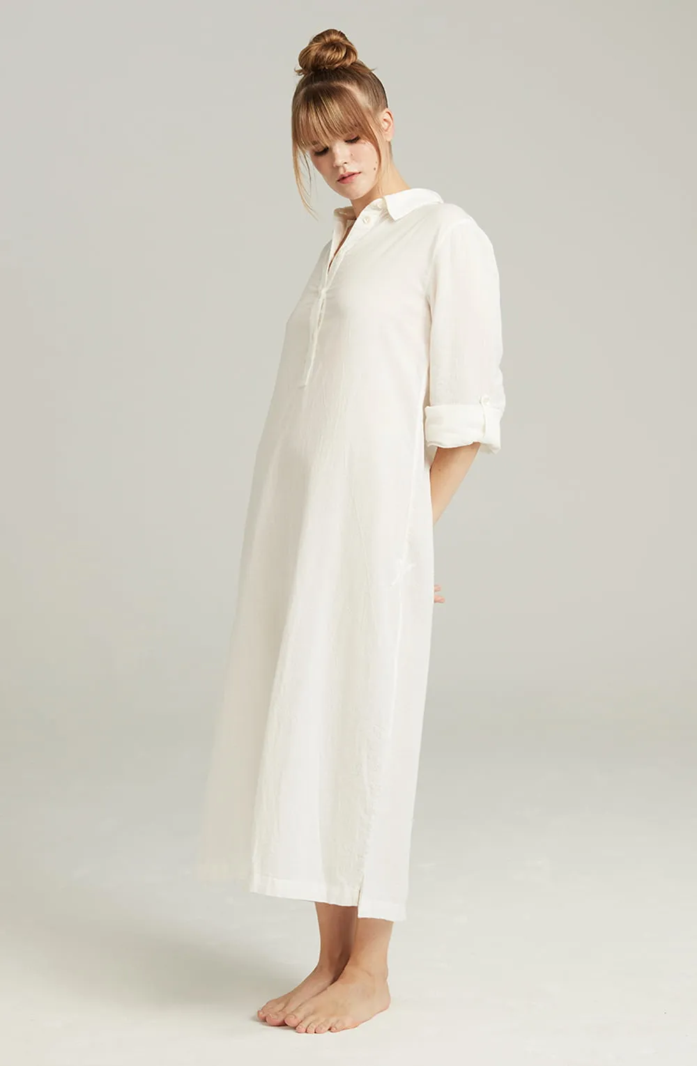 The Maxi Shirt Organic Cotton White